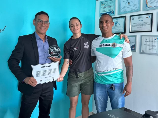 ASSMAL recebe certificado de reconhecimento do CPCHOQUE por apoio ao Curso de Controle de Distúrbios Civis