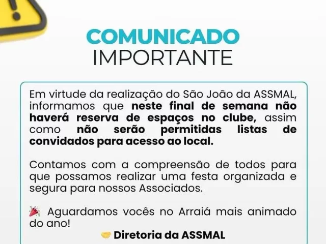 COMUNICADO IMPORTANTE