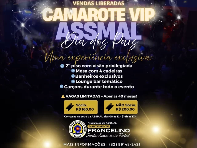 CAMAROTE VIP LIBERADO!