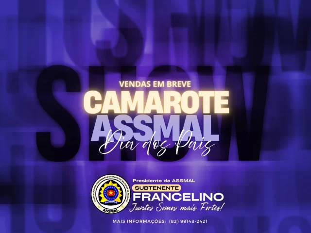 VENDA DE CAMAROTE EM BREVE