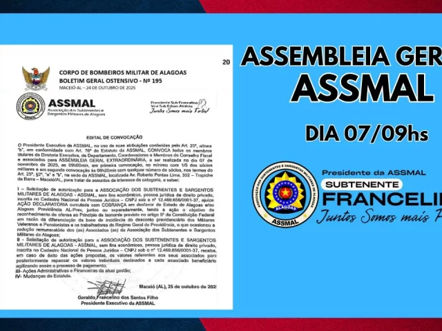 ASSÉMBLEIA GERAL EXTRAORDINÁRIA BGO CBMAL