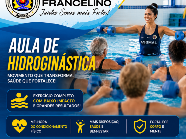 AULAS DE HIDROGINASTICA E NATAÇÃO NA ASSMAL