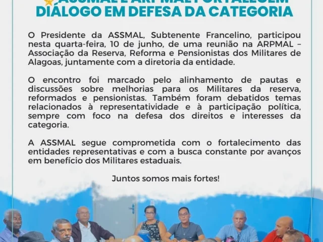 Diálogo, união e fortalecimento da categoria.