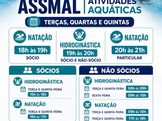 🏊‍♀️ Saúde, bem-estar e qualidade de vida começam na ASSMAL! 💙